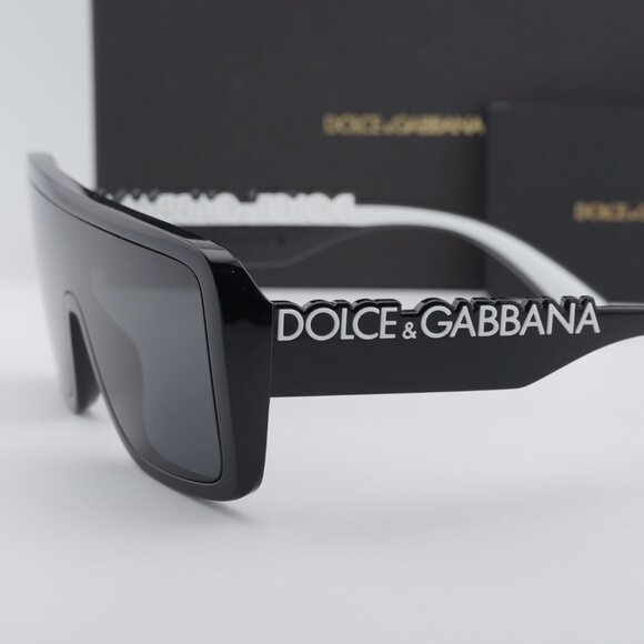 Dolce & Gabbana DG6204 501/87 Shield Sunglasses - Black/Grey main image 8